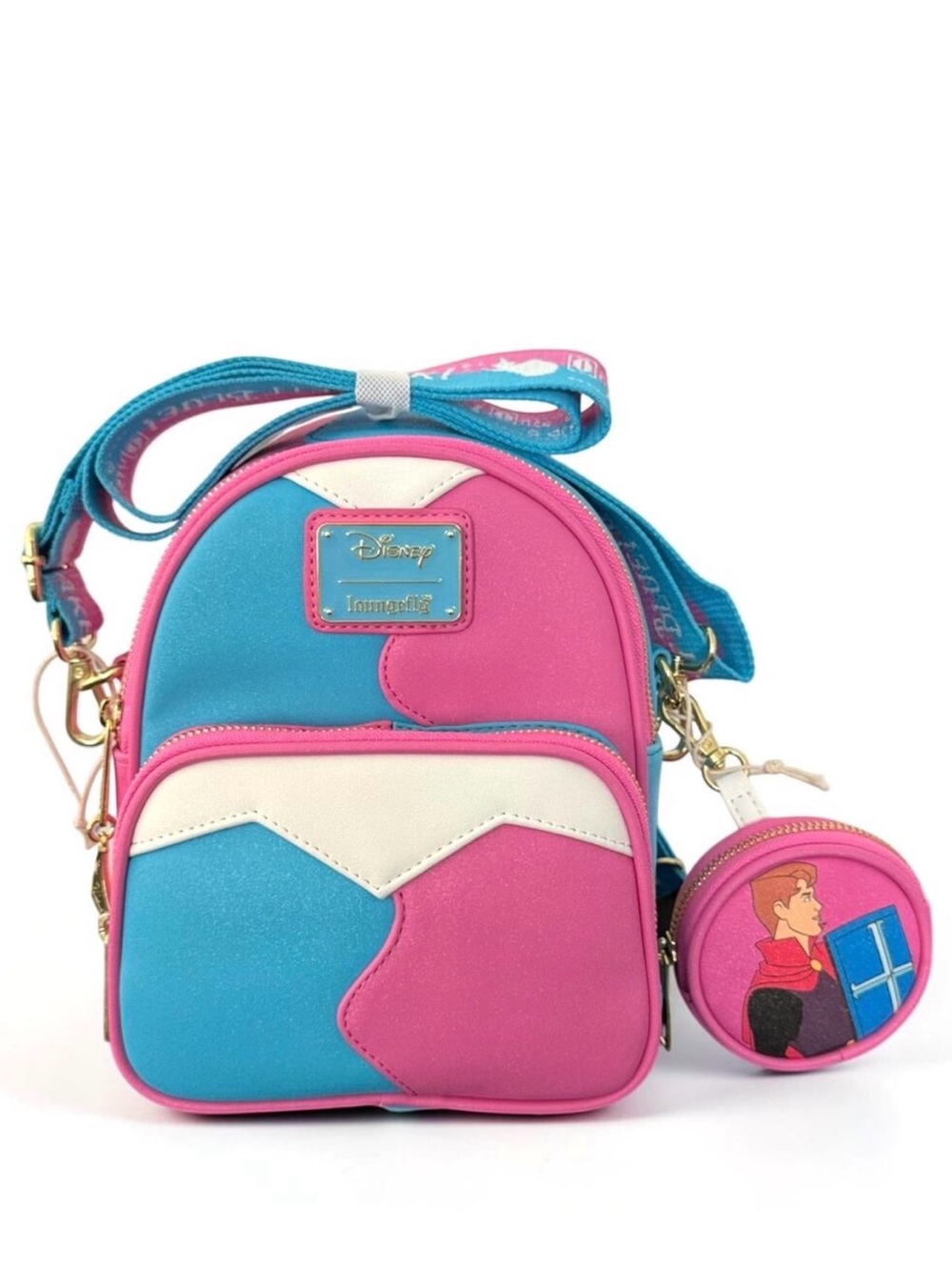Loungefly Make It Pink Make it Blue Mini Backpack with Coin Pouch